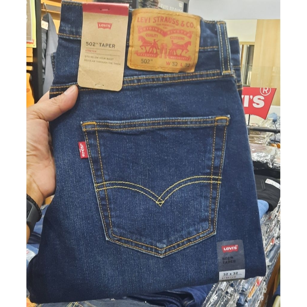 CELANA JEANS L E V I ' S 502 TAPER STRETCH 100% ORIGINAL