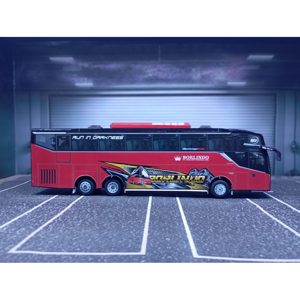 Jual Miniatur Bus Spice Borlindo Skylander R25 New Armada Double Decker Set lampu pajangan mainan basuri toy | Shopee Indonesia