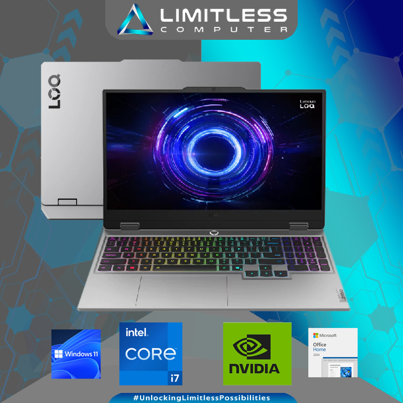 Lenovo LOQ 15 RTX 5050 i7 13700HX 16GB 512GB 15.6" FHD IPS Win 11 OHM 2024 Laptop Gaming Ultrabook