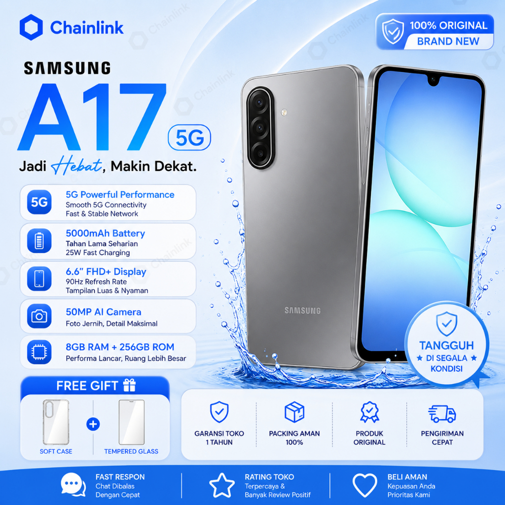 Samsung Galaxy A17 5G (8GB+256GB) | 50MP Camera | 5000mAh Battery | 6.7" Display | Dual SIM