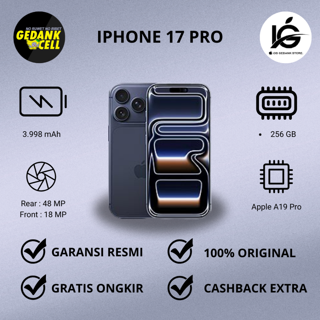IPHONE 17 PRO NEW GARANSI RESMI