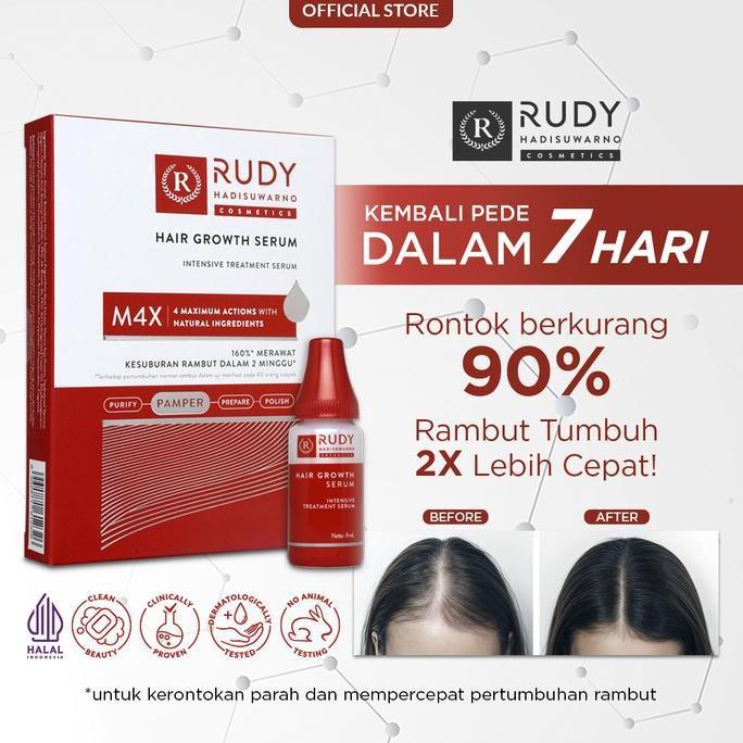 Rudy Hadisuwarno Cosmetics Hair Growth Serum NEW 6x9 ml Penumbuh Rambut Botak Vitamin Rambut