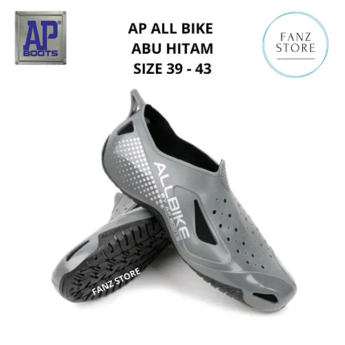 Bisa COD - Ap Boots All Bike - Sepatu Berkendara Full Karet Tanpa Lem dan Jahitan Abu size 38 - 45 - Sepatu Sepeda - FANZ STORE