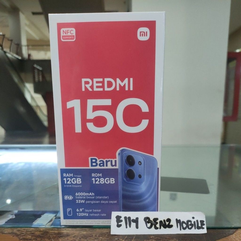 Xiaomi Redmi 15C (6GB/128GB) (8GB/256GB) | Baterai besar 6000mAh dengan pengisisan daya 33W | Desain ramping dan elegan