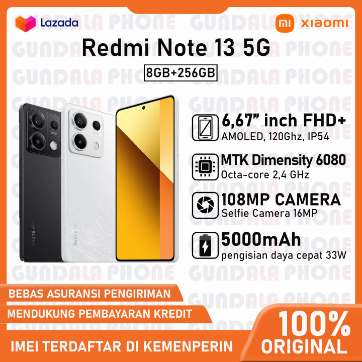 Xiaomi Redmi Note 13 5G 8/256GB - Garansi resmi | Lazada Indonesia