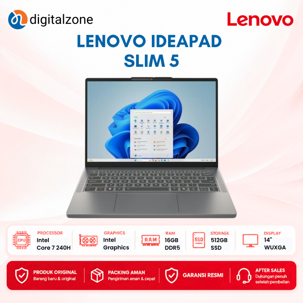 Lenovo IdeaPad Slim 5 5HID Core 7 240H 16GB 512GB SSD Win11 OHS24 M365 14 WUXGA OLED