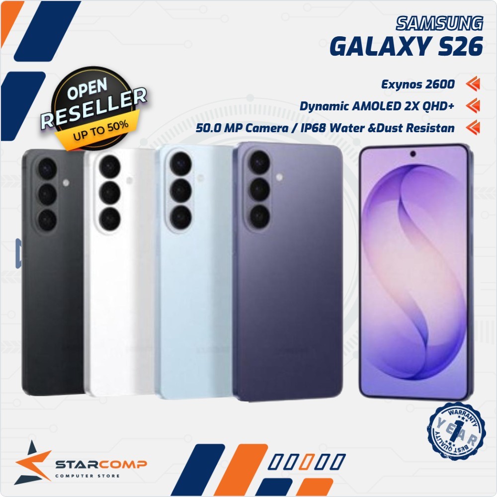 Samsung Galaxy S26 12/256GB 12/512GB Exynos 2600 AI Phone 4300mAh Garansi Resmi