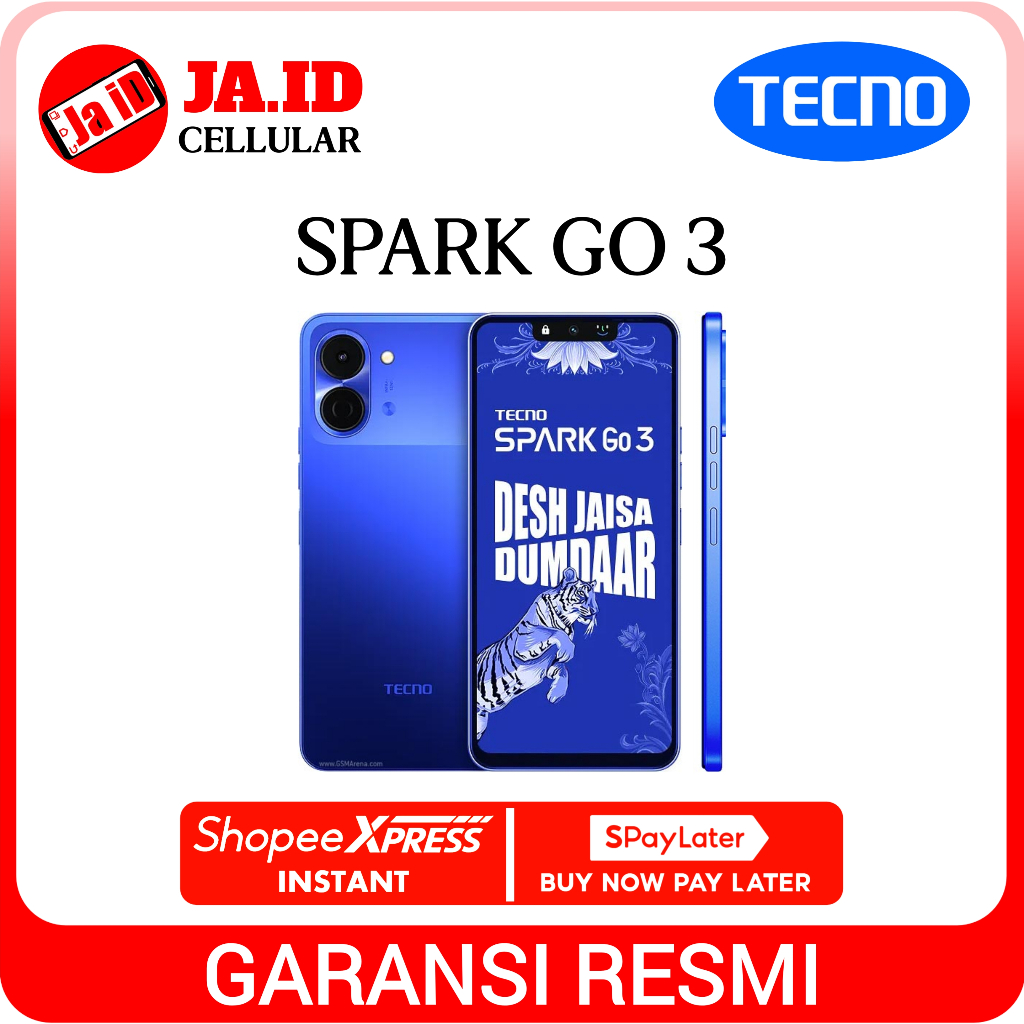 SMARTPHONE TECNO SPARK GO 3 ORIGINAL GARANSI RESMI