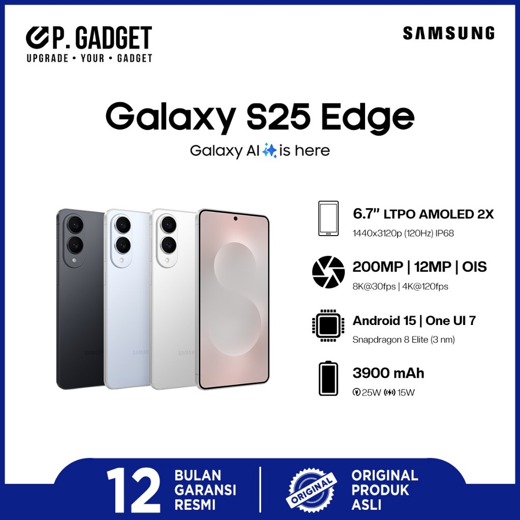 UP.GADGET - SAMSUNG GALAXY S25 EDGE - NEW - PONTIANAK