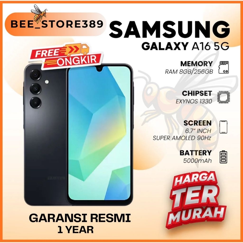 Samsung Galaxy A16 5G dan 4G [8GB+256GG] [8GB+128GB] GARANSI RESMI 1Tahun