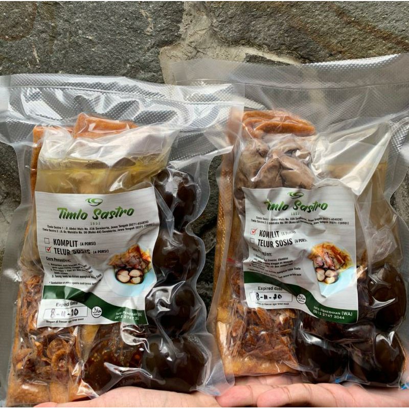 Jual Timlo SASTRO ASLI SOLO 1 pack isi 4 porsi | Shopee Indonesia