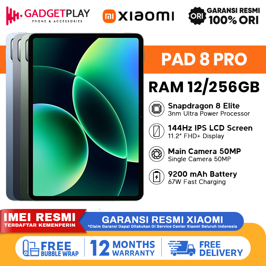 Xiaomi Mi Pad 8 Pro [12GB+256GB] - Garansi Resmi 1 Tahun