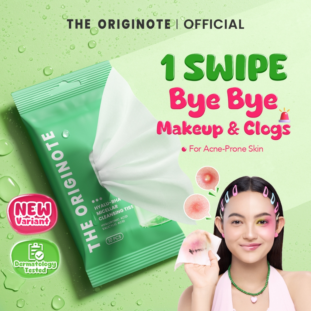 Jual The Originote Hyalu-BHA Micellar Cleansing Tissue 100 gr - Cleansing Tissue Makeup Remover Wipes | Tisu Pembersih Wajah Angkat Makeup Waterproof Sunscreen | Tidak Perih Mata | Travel Friendly Praktis | Makeup Remover | Shopee Indonesia