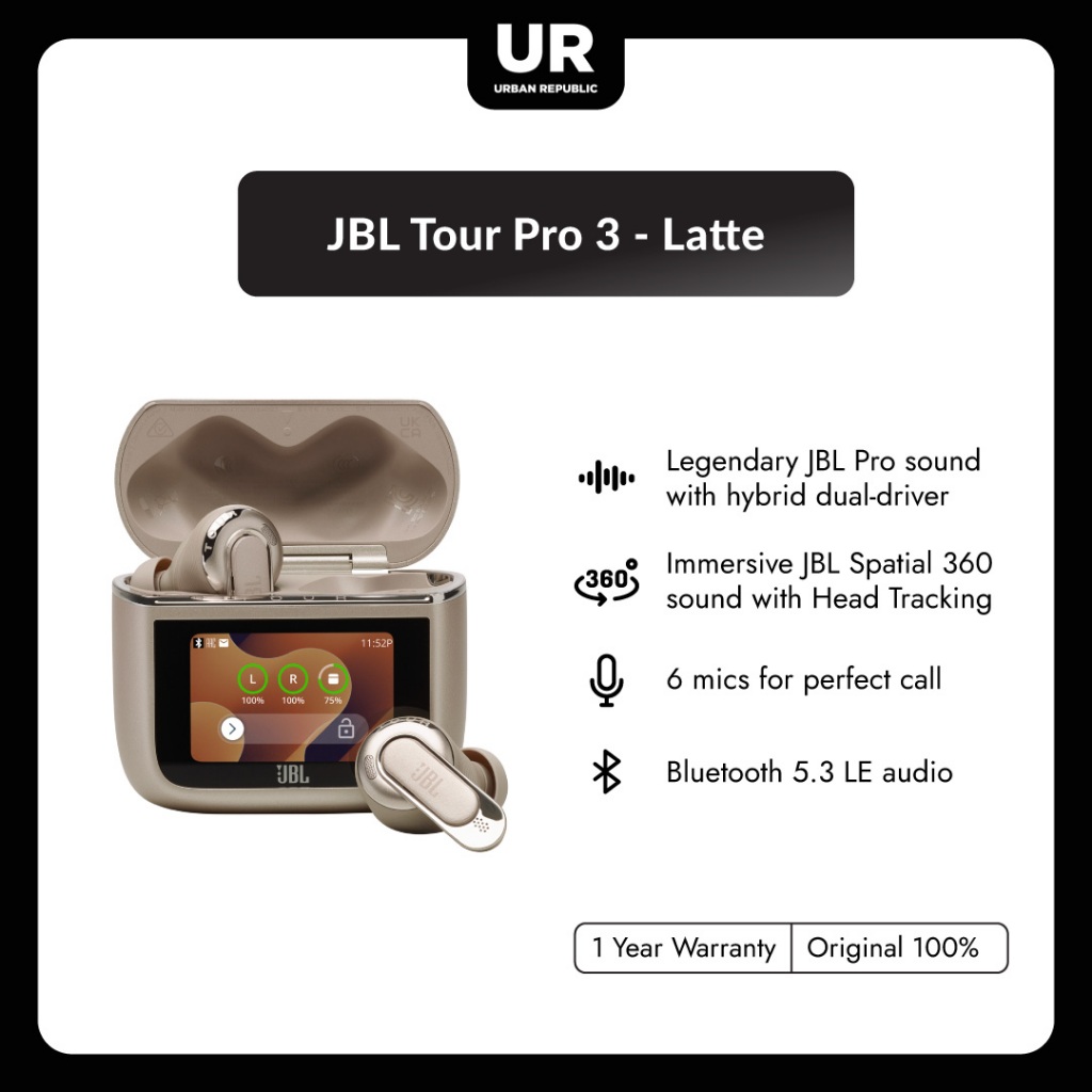 Jual JBL Tour Pro 3 Earbuds - Latte | Shopee Indonesia