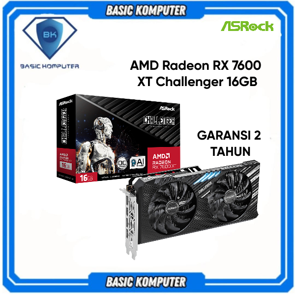 Jual Vga Asrock AMD Radeon RX 7600 XT Challenger 16GB - RX7600XT | Shopee Indonesia