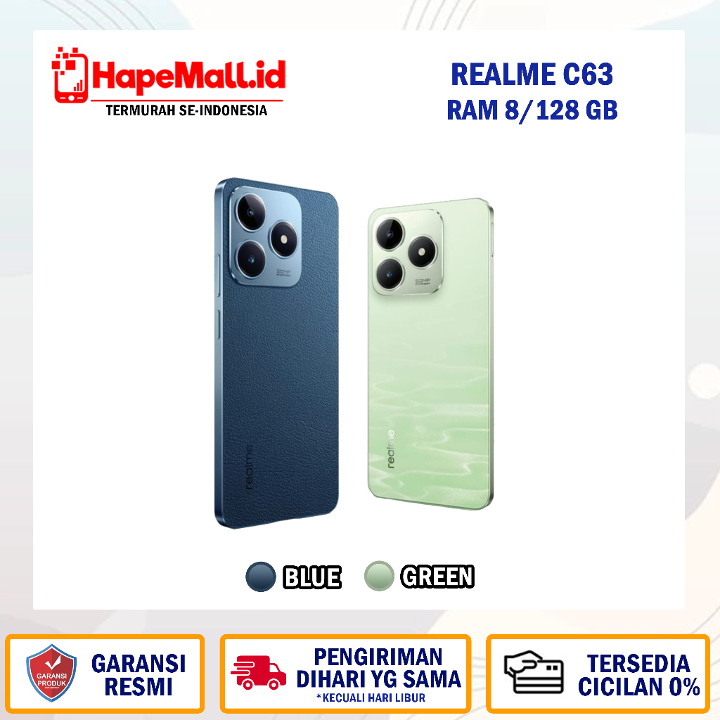 Jual REALME C63 8/128 GB GARANSI RESMI TERMURAH | Shopee Indonesia