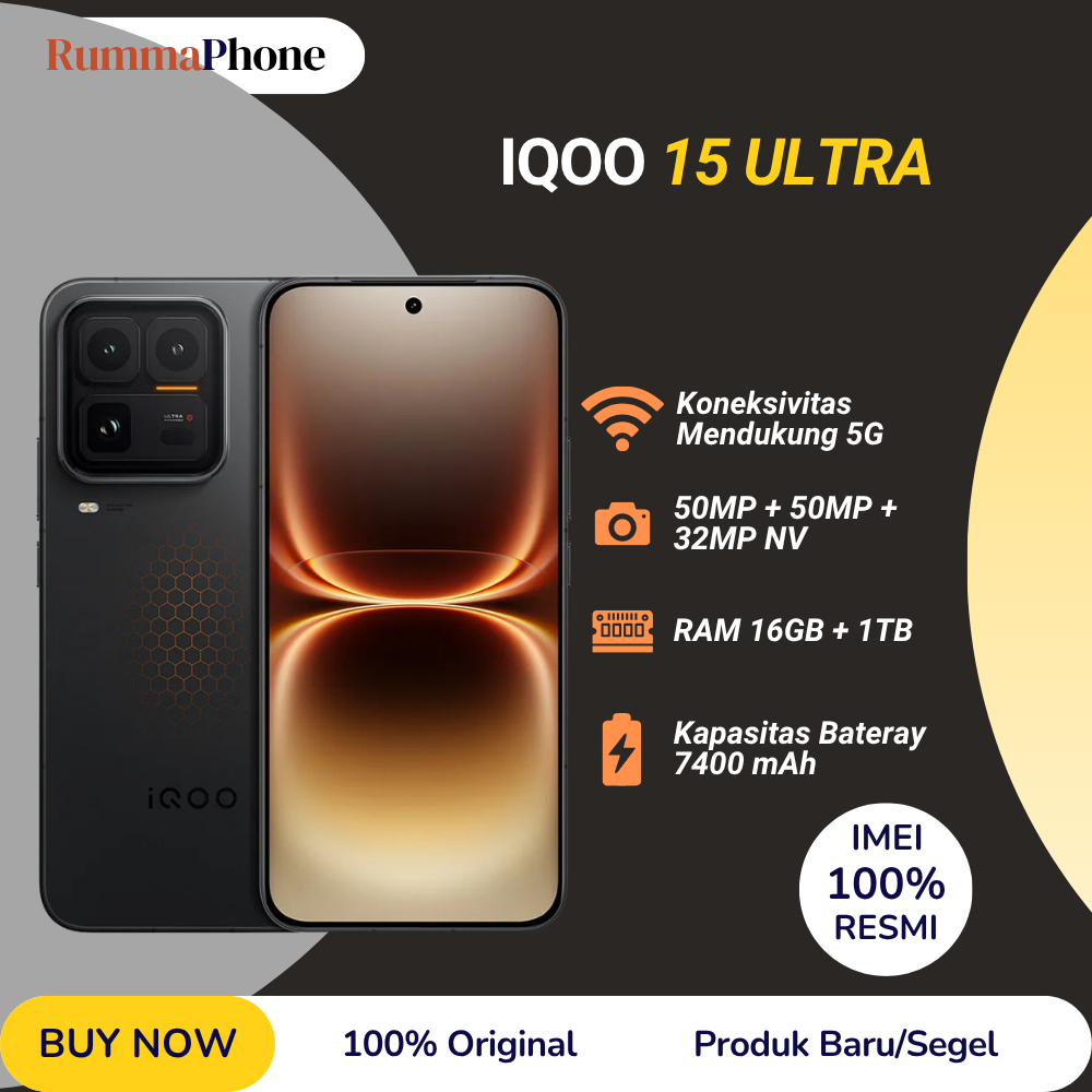 Iqoo 15 Ultra 5G 16GB+1TB Snapdragon 8 Elite Gen 5 7.400mAh 100W|6.8" Android 16
