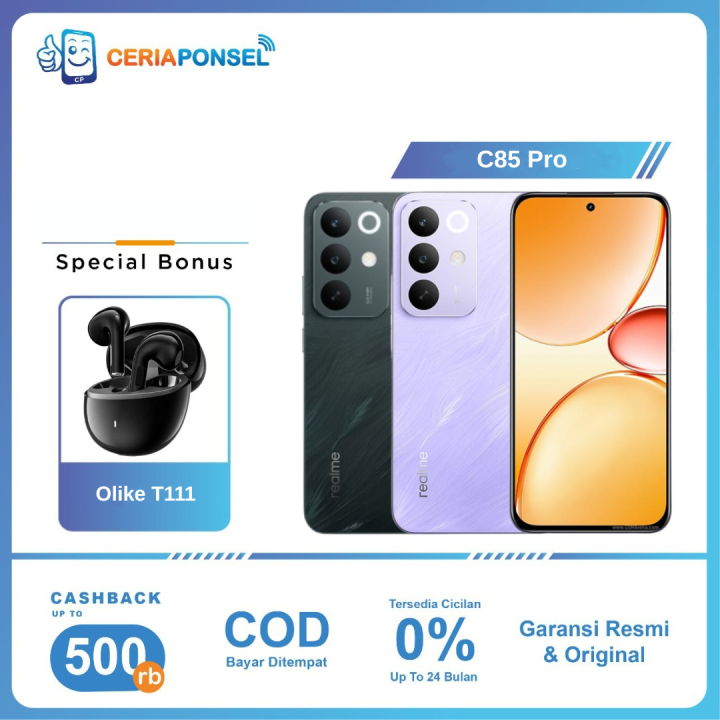 Realme C85 Pro 8/128GB & 8/256GB Snapdragon 685 AMOLED 7000mAh 45W | Garansi Resmi Realme Indonesia 1 Tahun | Lazada Indonesia