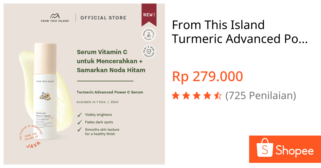 Jual From This Island Turmeric Advanced Power C Serum | Brightening Serum dari Kunyit, Mencerahkan Wajah, Menyamarkan Noda Hitam & Flek, Membuat Kulit Halus & Bercahaya | Shopee Indonesia