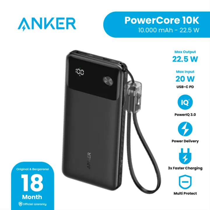 Anker Power Bank(10,000mAh, 22.5W) - A1388 | Lazada Indonesia