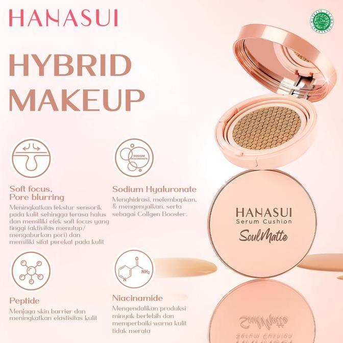 BIG SALE - Hanasui Serum Cushion Soulmatte Matte Finish Concealer Creamy