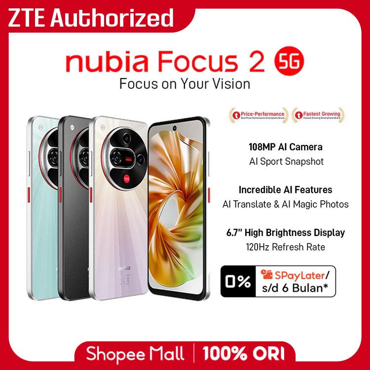 Jual ZTE Nubia Focus 2 5G 8/256GB Garansi Resmi Official | Shopee Indonesia