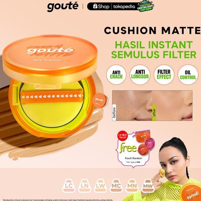 HARGA GROSIR - Goute Cushion Cover 4 Matte - Anti Crack Super Stay 24H | Minim Oksidasi & Ringan Long Lasting Goucushion