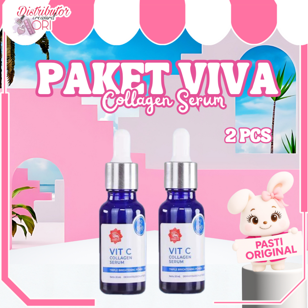 [Paket ISI 2] Viva BUNDLE BUNDLING HEMAT Vitamin C Collagen Serum with Triple Brightening Power, 2% Vitamin C, 2% Niacinamide | BUNDLE ISI 2PCS VIVA VITC COLLAGENT SERUM