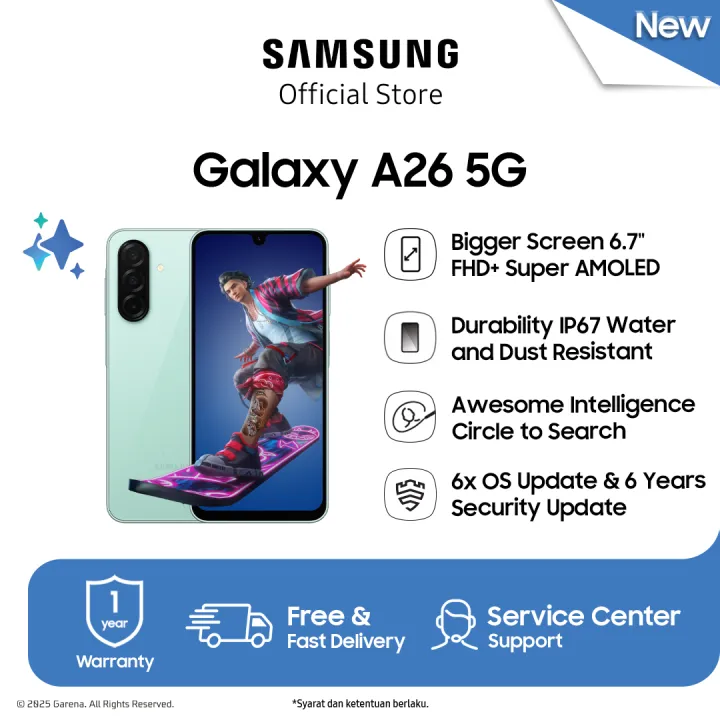 Samsung Galaxy A26 5G 8/256GB - Galaxy AI | Smartphone AI | Baterai 5000mAh | Lazada Indonesia