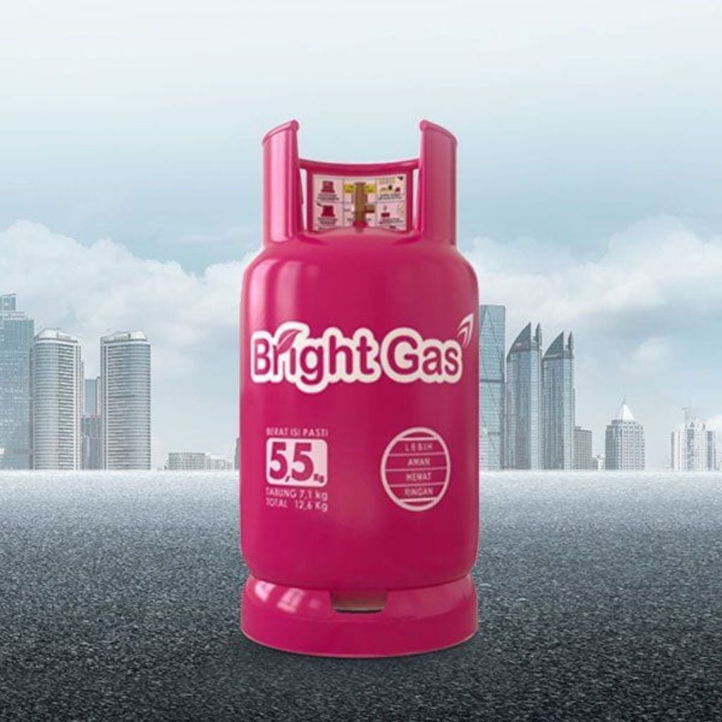 Bright gas 5,5kg tabung + isi