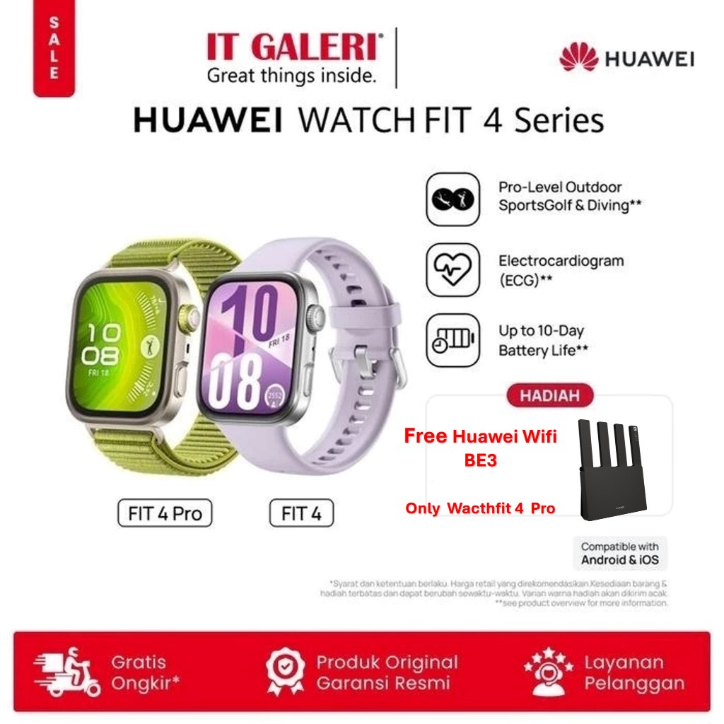 Huawei Watch FIT 4 Series | Stylish Design | GPS | 10-Day Battery Life* | Sports Tracking | Health Management