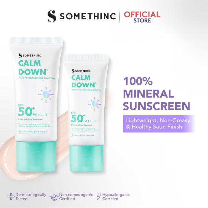 SOMETHINC Calm Down® 100% Mineral Soothing Sunscreen SPF 50+ PA++++ | Lazada Indonesia