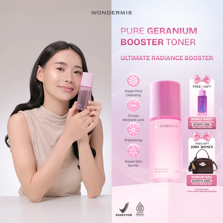 WONDERMIS Pure Geranium Booster Toner 80 ml Calming Brightening Soothing Glowing Niacinamide Skin Barrier Untuk Semua Jenis Kulit Sensitif Hyaluronic Acid | Lazada Indonesia