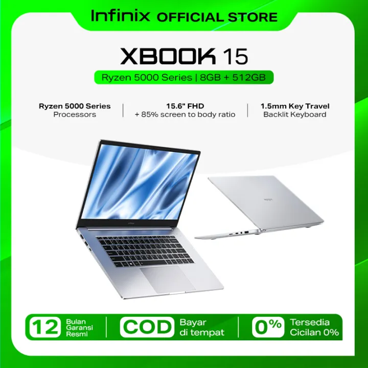 Infinix XBOOK 15 - Ryzen 7 - 5825U - 15.6 inch IPS - RAM 8GB LPDDR4X - ROM 512GB - Battery 50Wh | Lazada Indonesia