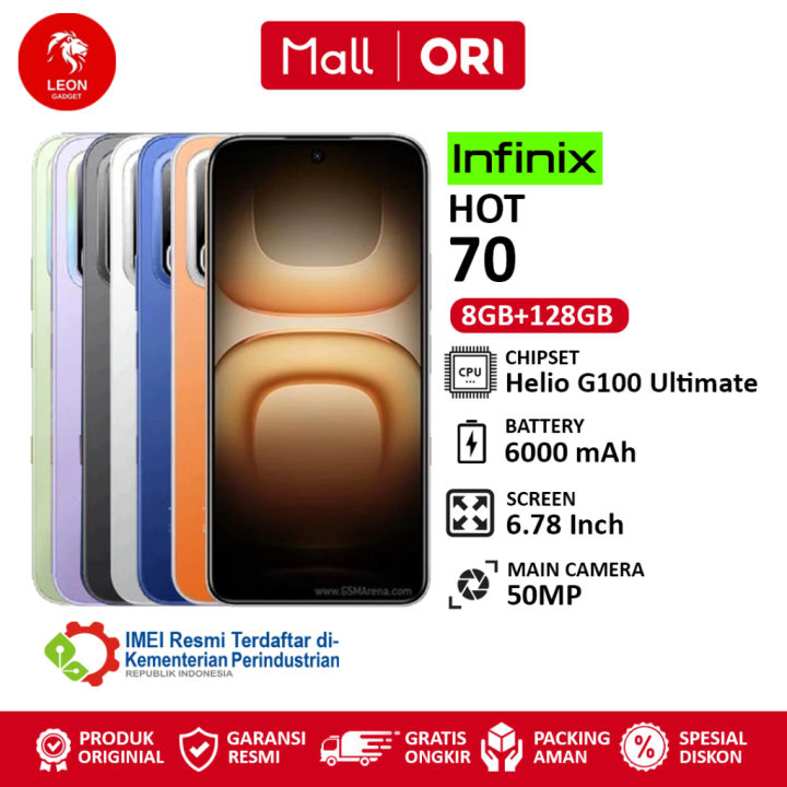 Infinix Hot 70 [8GB+128GB] - Garansi Resmi 1 Tahun | Lazada Indonesia