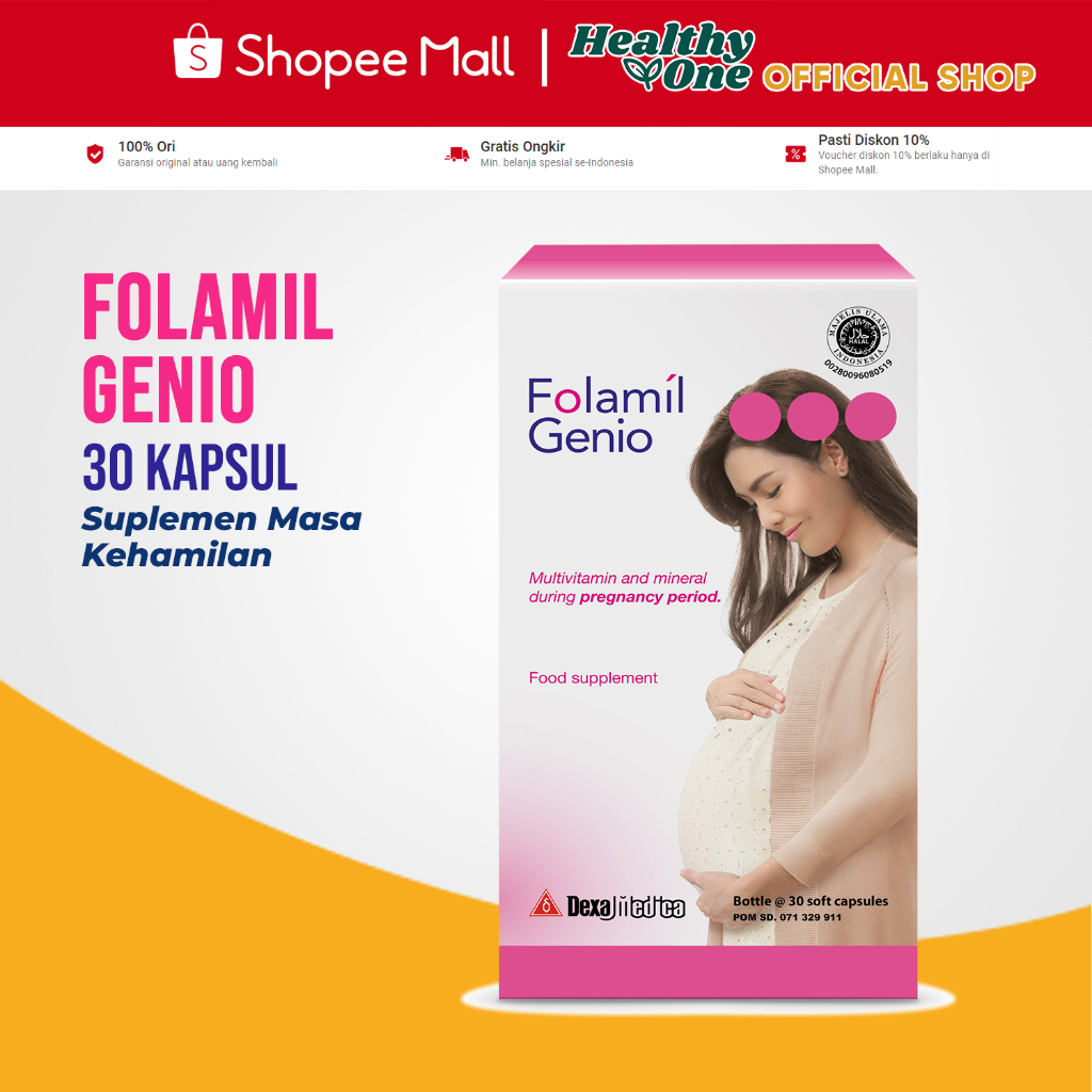 NEW PORODUK FOLAMIL GENIO 30 KAPSUL / SUPLEMEN KEHAMILAN / NUTRISI IBU HAMIL & MENYUSUI