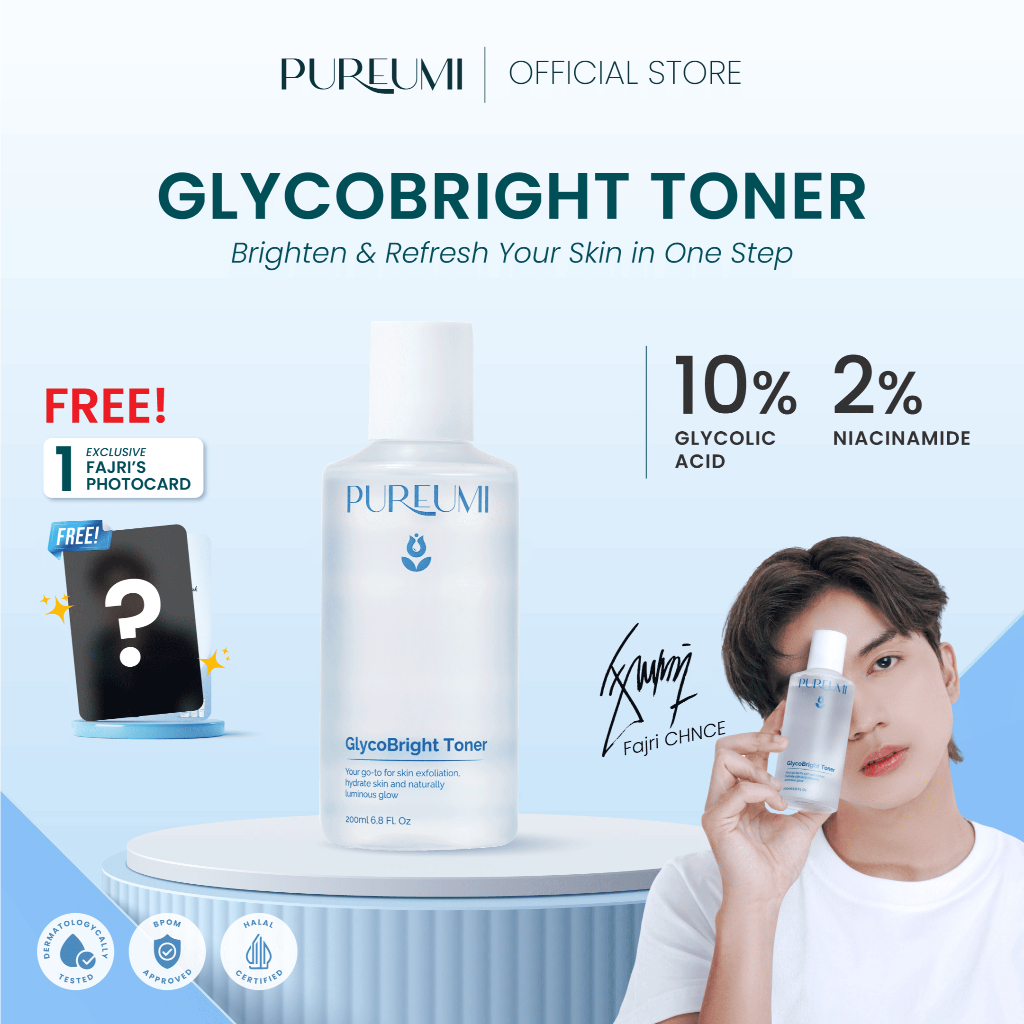 Jual Pureumi Glycobright Body Toner Kulit Cerah 7 Hari 200 ml Glycolic Acid Niacinamide | Shopee Indonesia