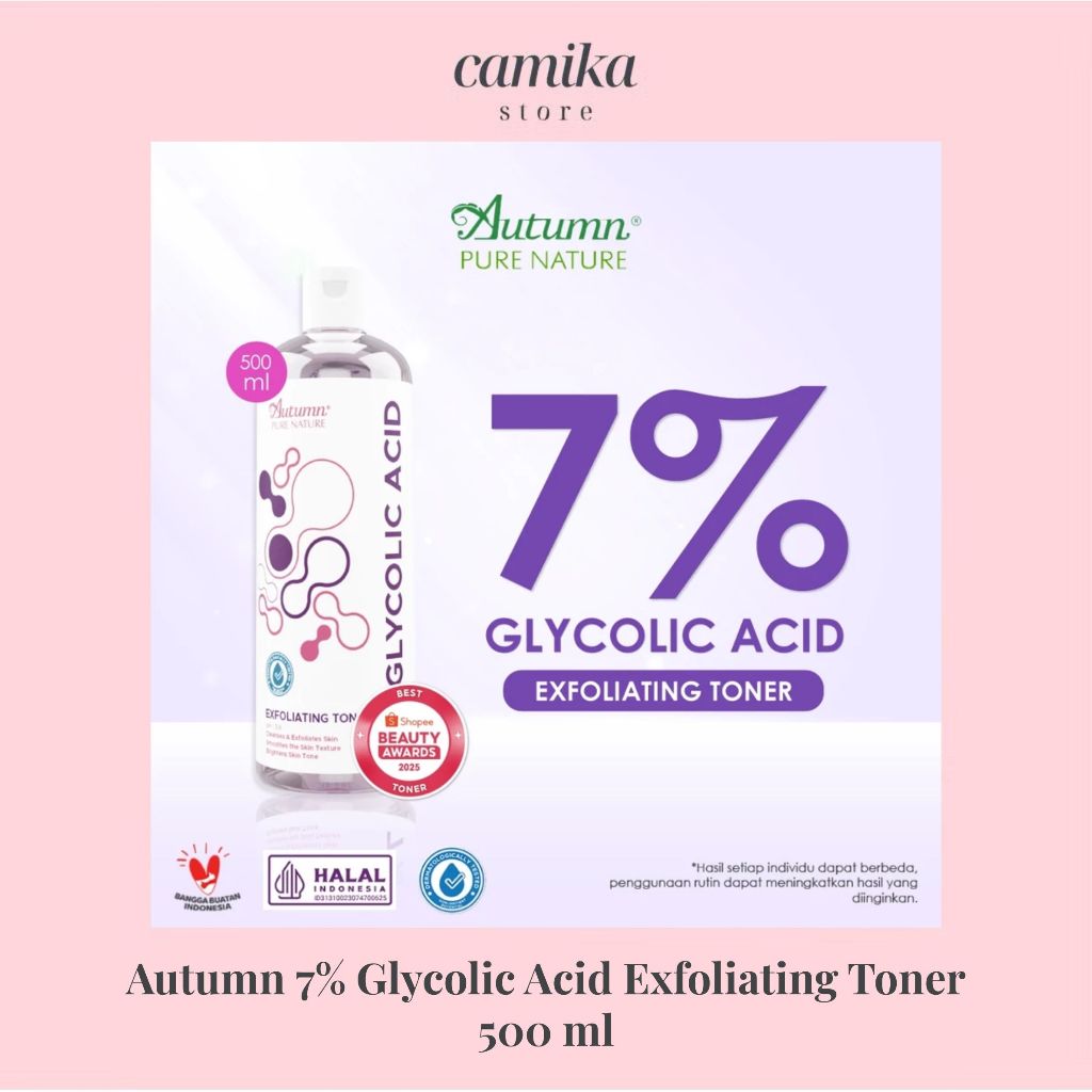 CAMIKA - Autumn 7% Glycolic Acid Exfoliating Toner 500ml 500 ml (AGET 500ML)