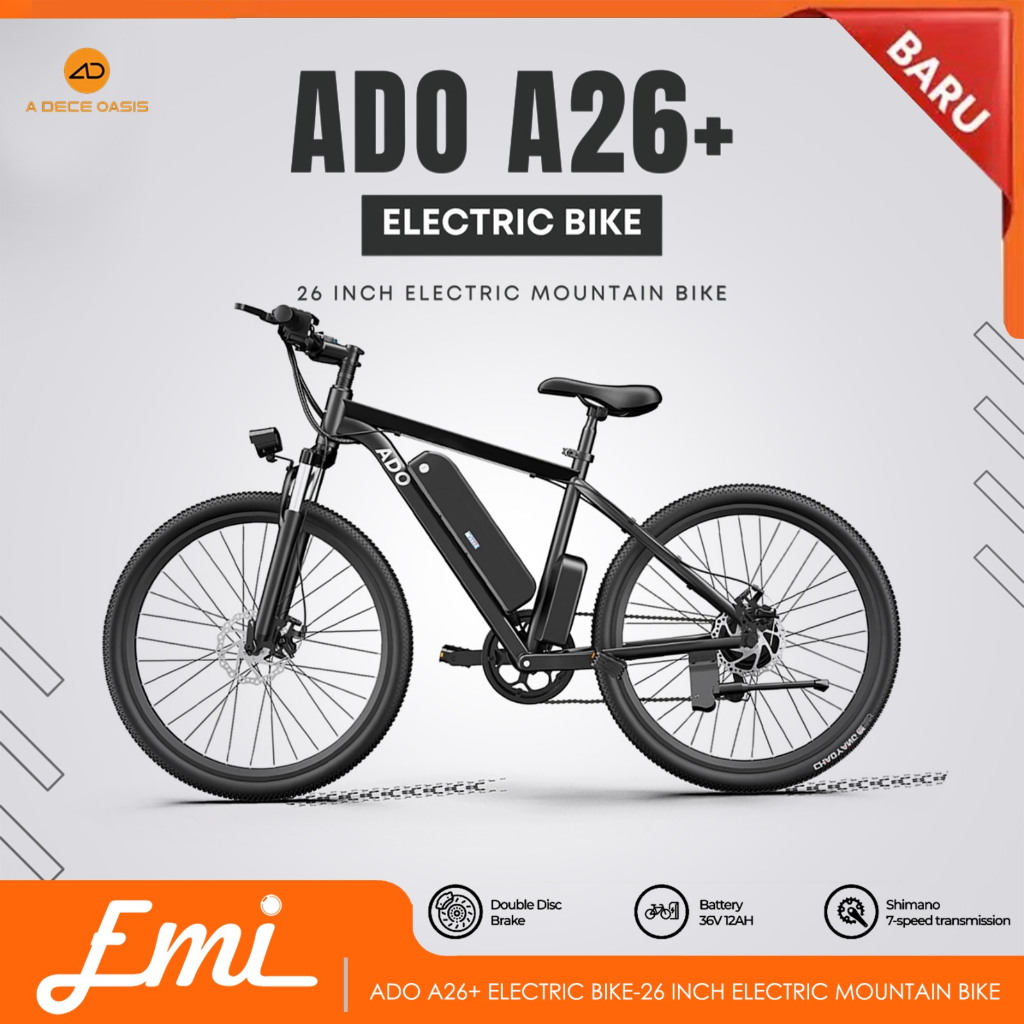 Jual ADO A26+ Electric Bike-26 Inch Sepeda Listrik Electric Mountain Bike | Shopee Indonesia
