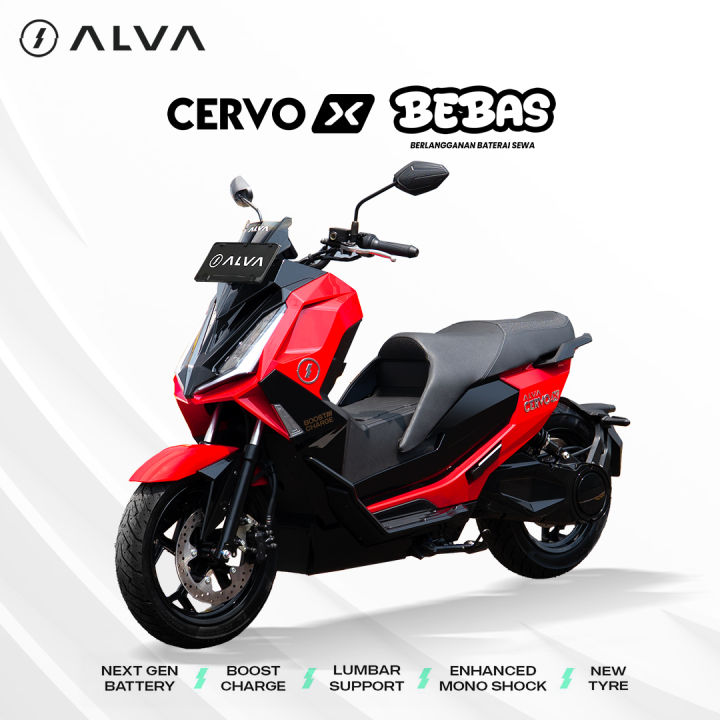 ALVA - ALVA CERVO X Sepeda Motor Listrik Berlangganan Baterai Sewa | Lazada Indonesia