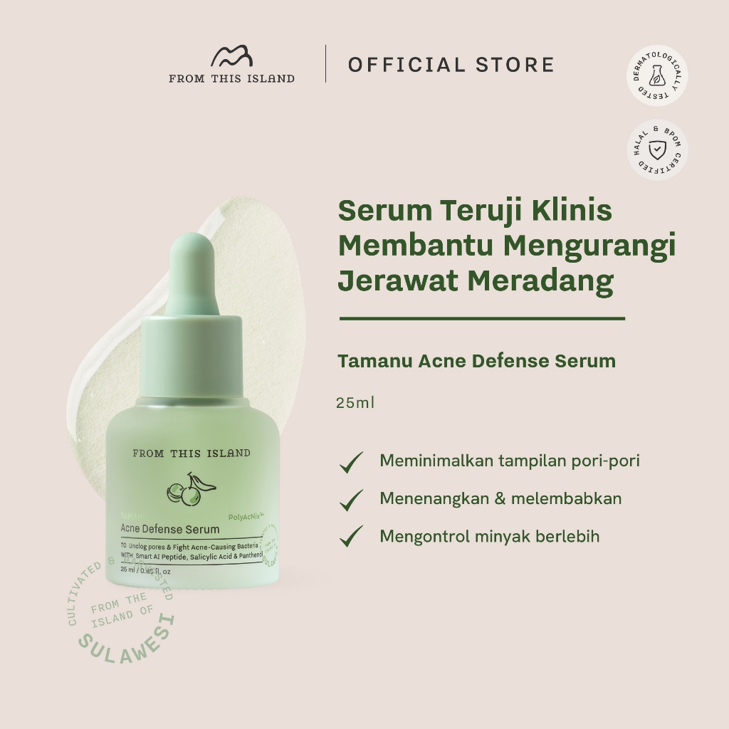 Jual From This Island Tamanu Acne Defense Serum 25 ml | Serum untuk Kulit Berjerawat & Berminyak | Shopee Indonesia