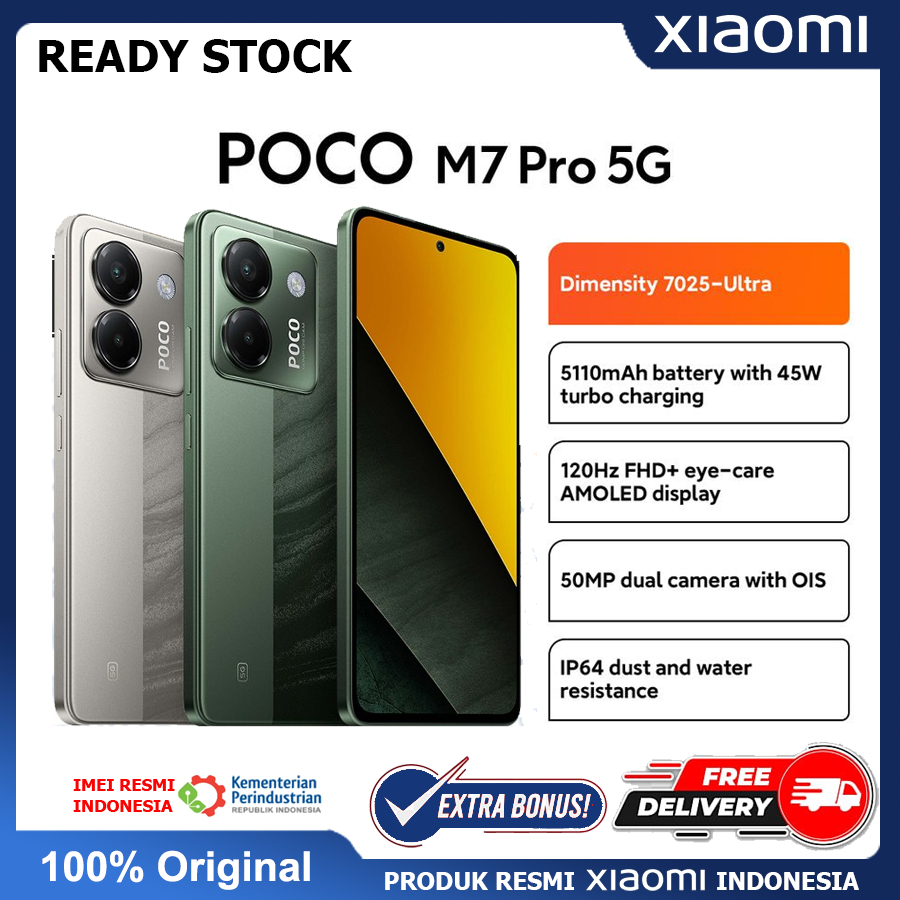 Jual Xiaomi Poco M7 Pro 5G (8/256GB) Produk Resmi Indonesia | Shopee Indonesia