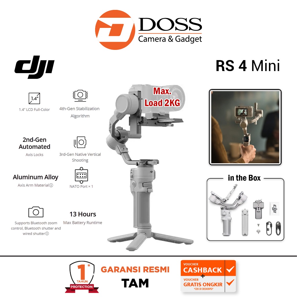 Jual DJI RS 4 Mini Handheld Gimbal Stabilizer RS4 Mini | Shopee Indonesia