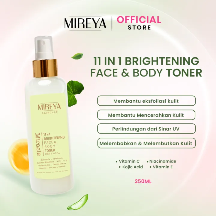 (BIG SIZE) Mireya 11 in 1 Miracle Brightening Face and Body Toner | Lazada Indonesia