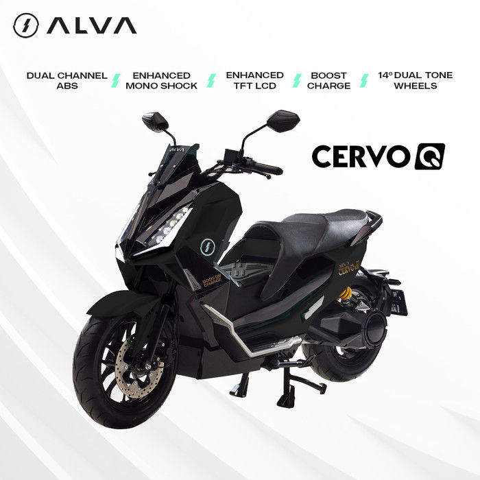 ALVA - ALVA CERVO Q Sepeda Motor Listrik 2 Batteries - Supernova Black, Jawa Barat | Lazada Indonesia