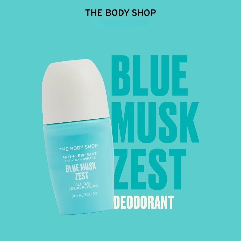 The Body Shop BLUE MUSK ZEST ANTIPERSPIRANT DEODORANT 50ML