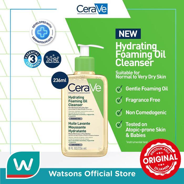 DISKON CeraVe Hydrating Foaming Oil Facial Cleanser 236ml