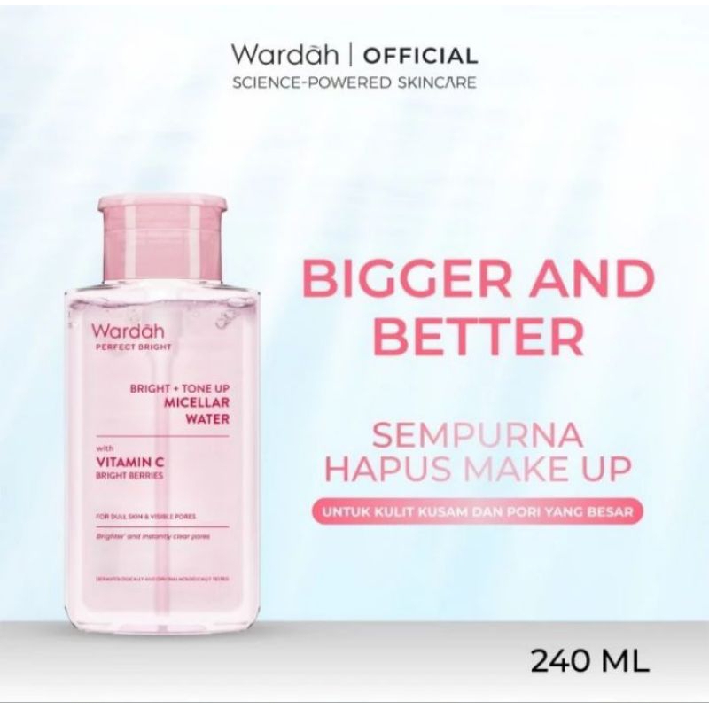 WARDAH PERFECT BRIGHT+TONE UP MICELLAR WATER WITH VITAMIN C BRIGHT BERRIES