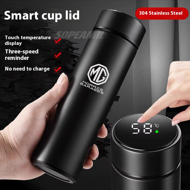 Jual MG ZS Hybrid+ HS ES5 MG4 S5 EV EZS ONE MG3 MG5 MG6 MG7 Car Thermos Cup Water bottle Temperature splay Coffee cup Thermos Flask | Shopee Indonesia