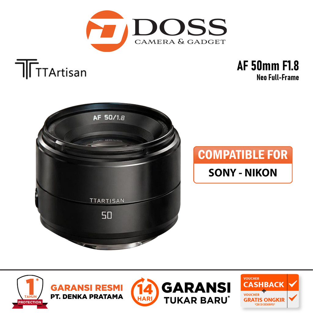 Jual TTArtisan AF 50mm F18 Neo Full Frame f/1.8 50 mm | Shopee Indonesia